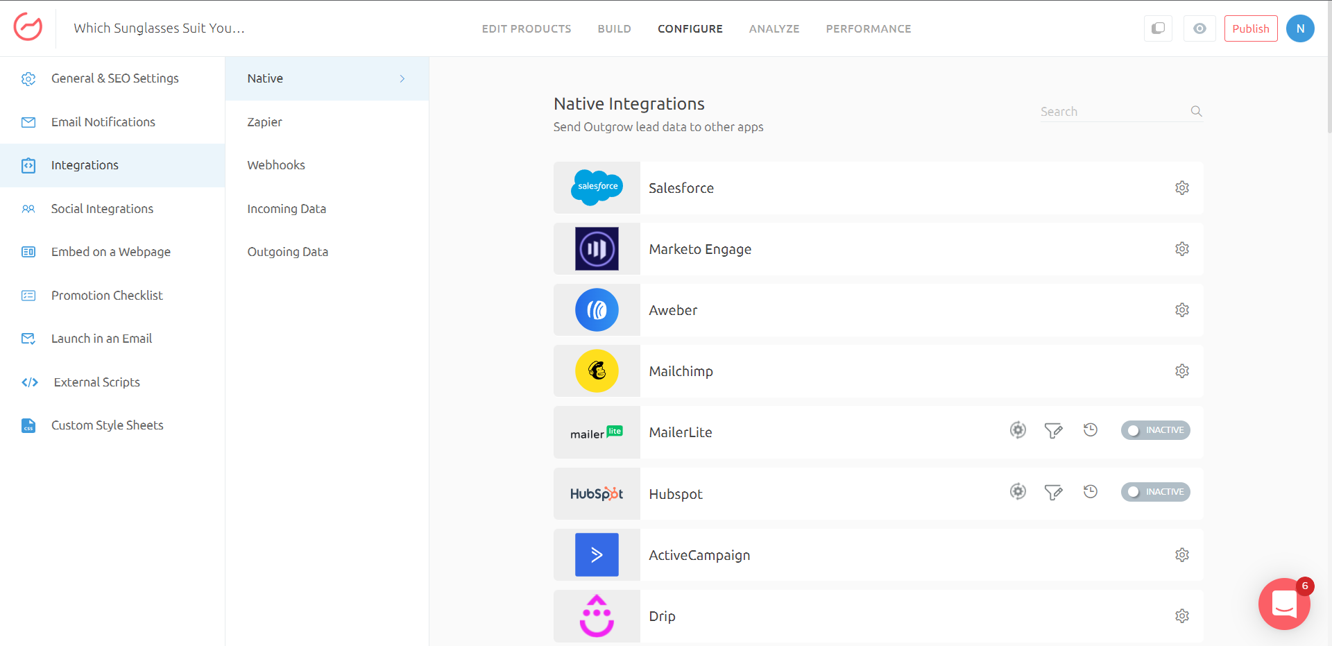 Configure