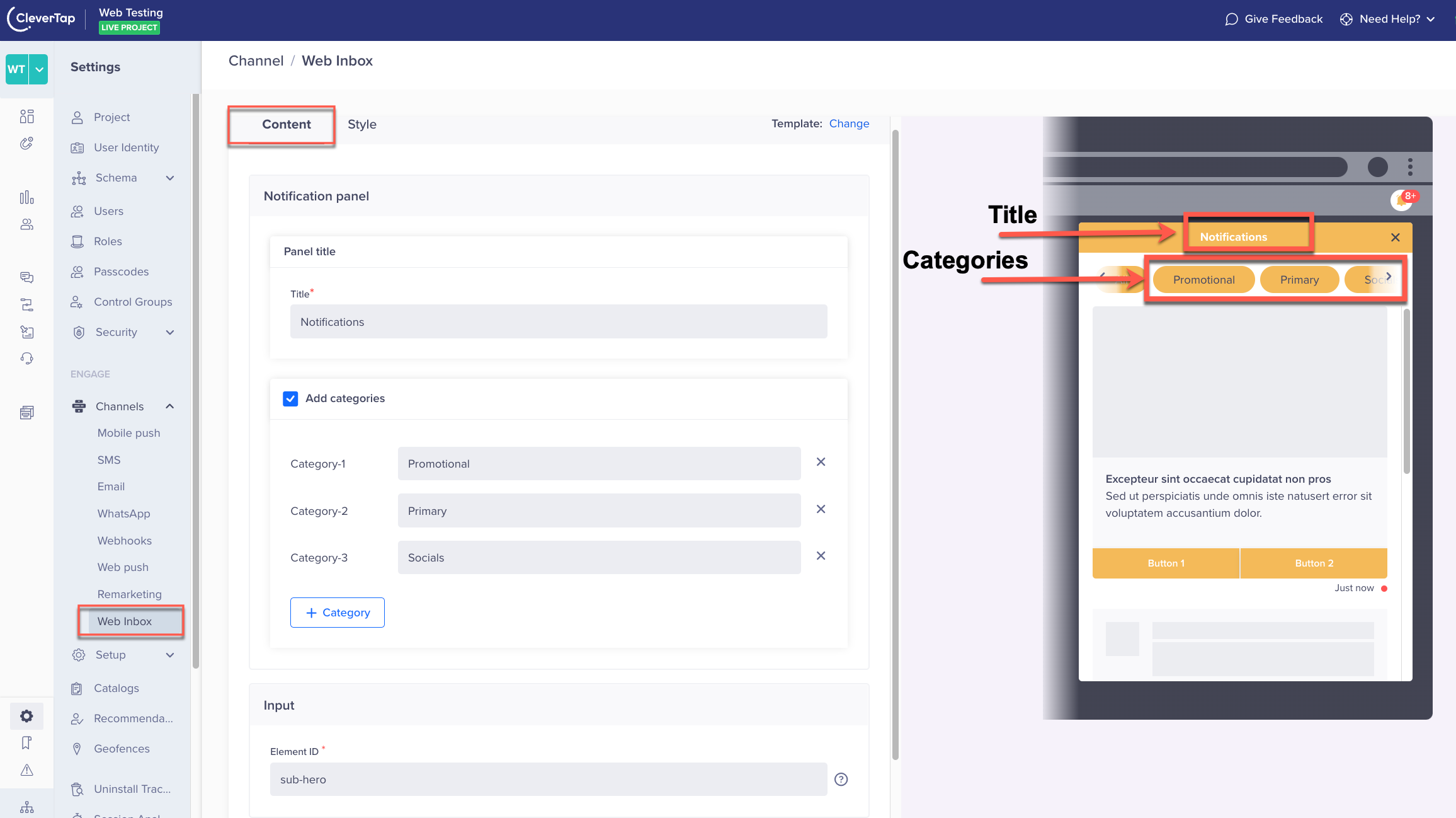 Configure Web Inbox Layout 2312