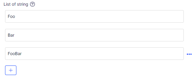 list of string