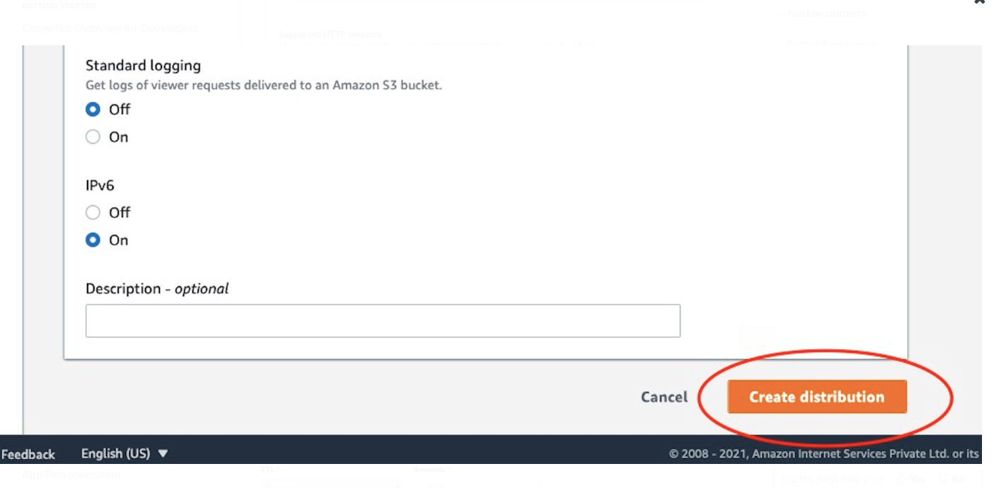 Create Distribution 1405